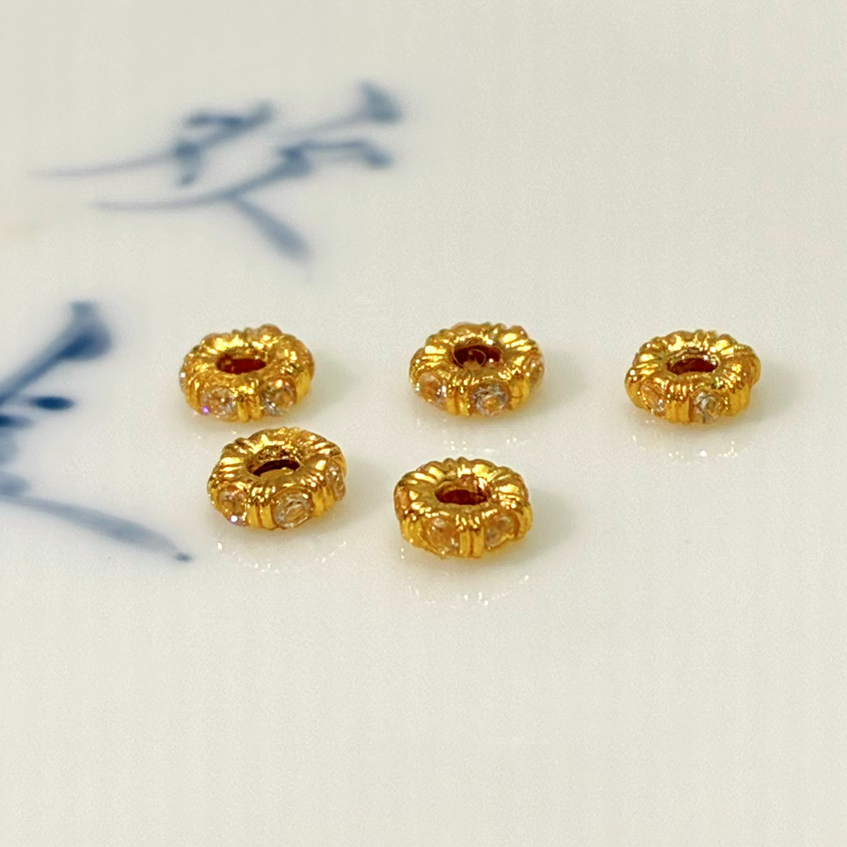 18k 白色隔珠配件 2994  多样式发一件（非质量问题不退不换）