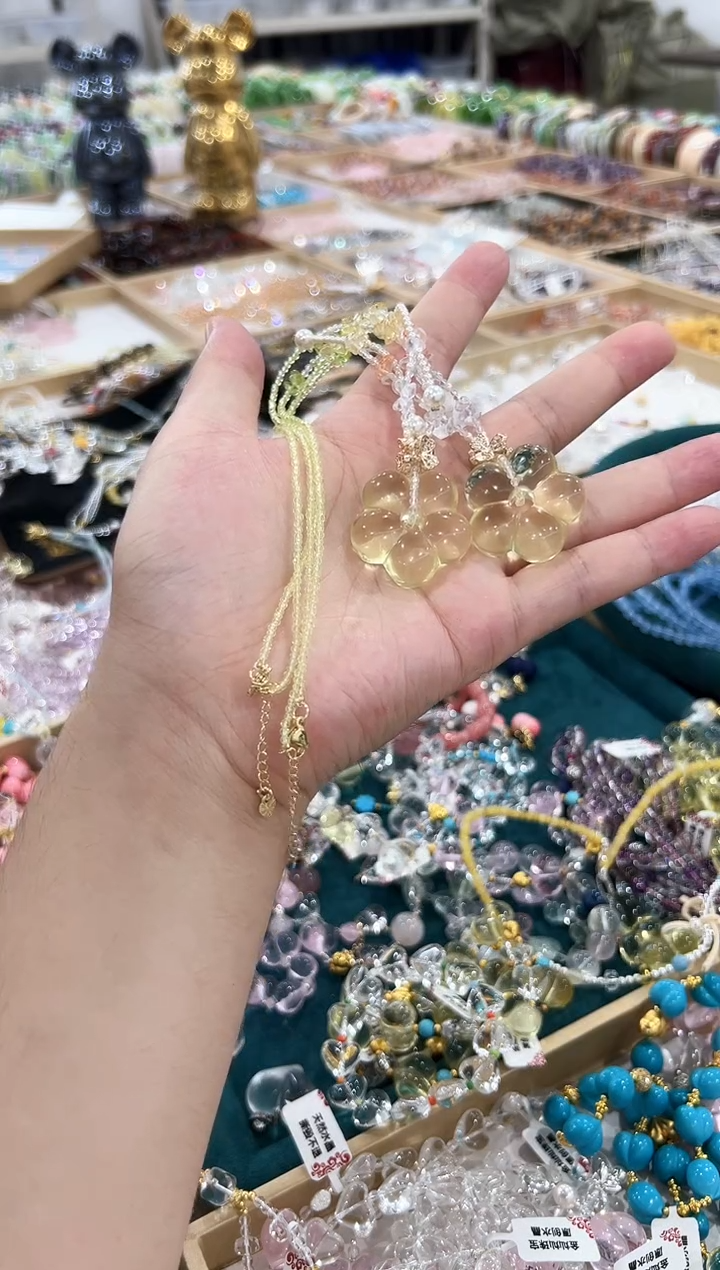 项链未镶嵌水晶黄花