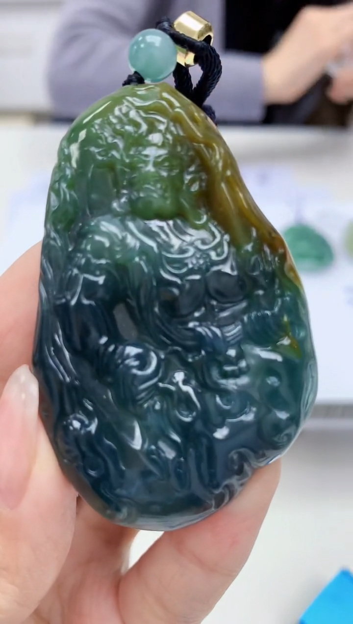 【闪购商品】定制翡翠未镶嵌4852kk-毛货挂件41