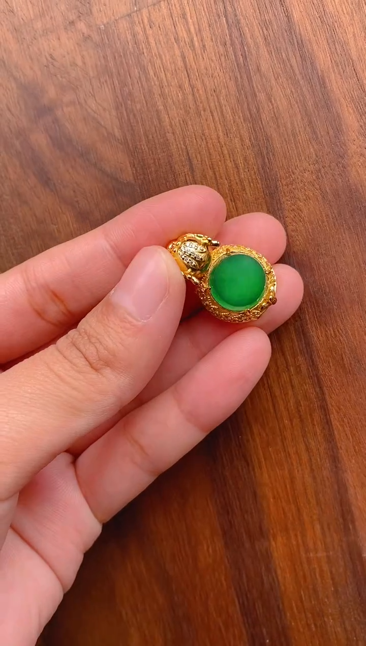 【闪购商品】翡翠吊坠(不含链)银S925镶嵌龙龟无事牌