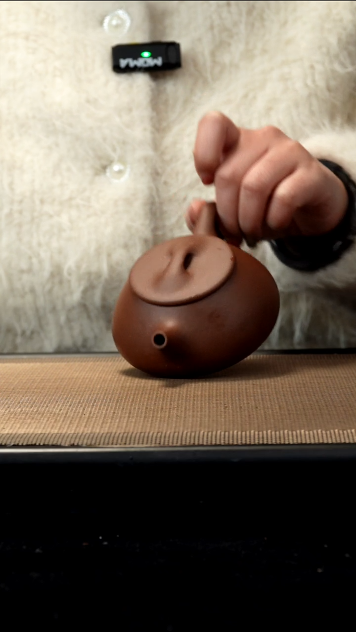 紫砂茶盏紫泥景舟石瓢230CC