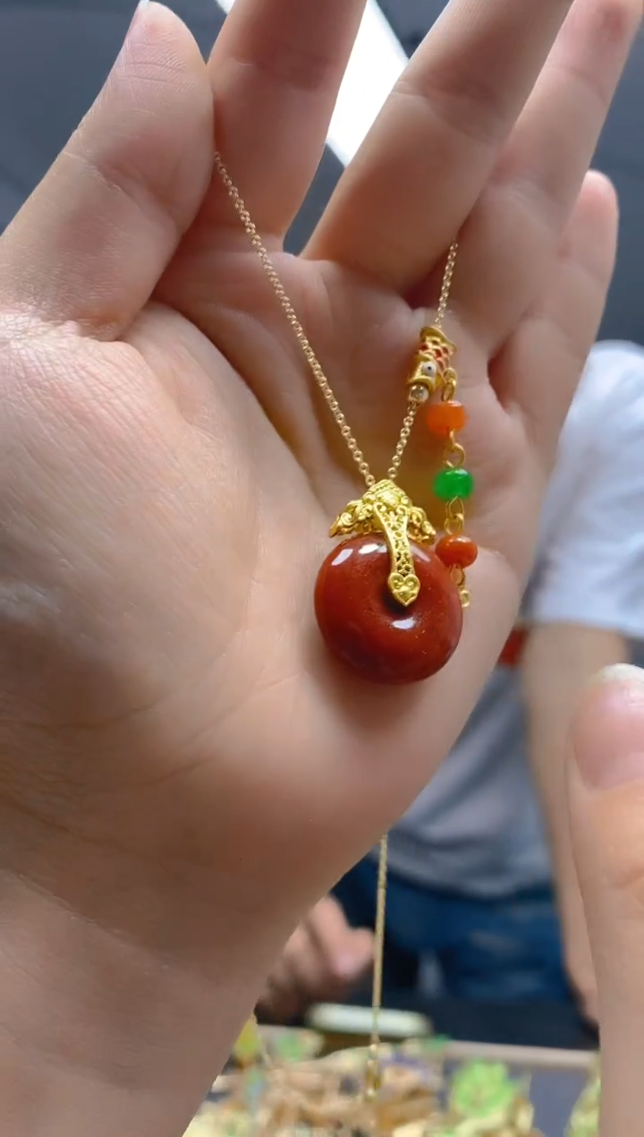 【闪购商品】翡翠耳饰合金0240翡翠锁骨链