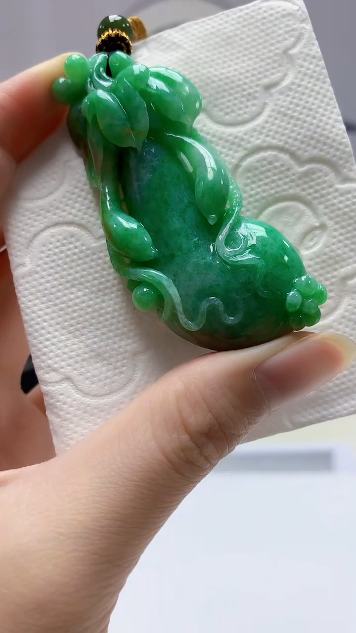 【闪购商品】定制翡翠未镶嵌5152zm-毛货挂件瓜139