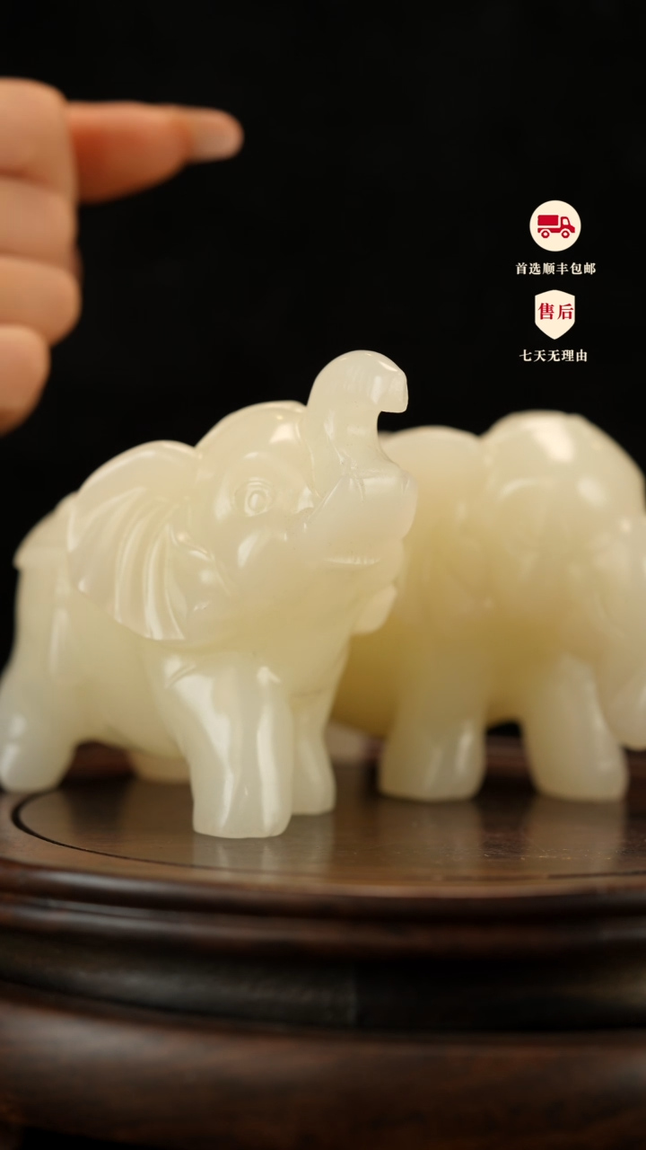 云南石荔枝白雕刻：吉祥对象摆件