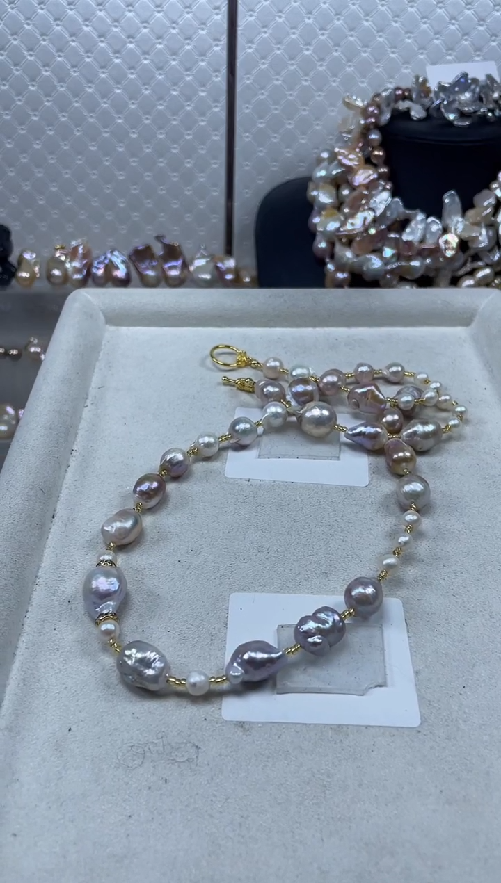 未镶嵌毛衣链淡水珍珠【纯恬珍珠】