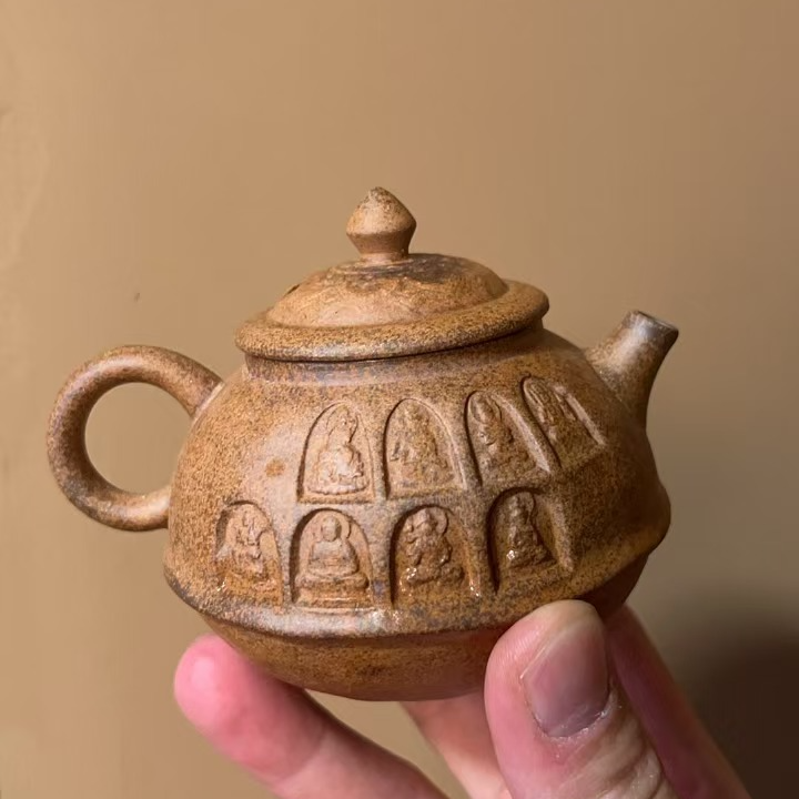 F51原矿敦煌老岩泥磨砂感茶壶