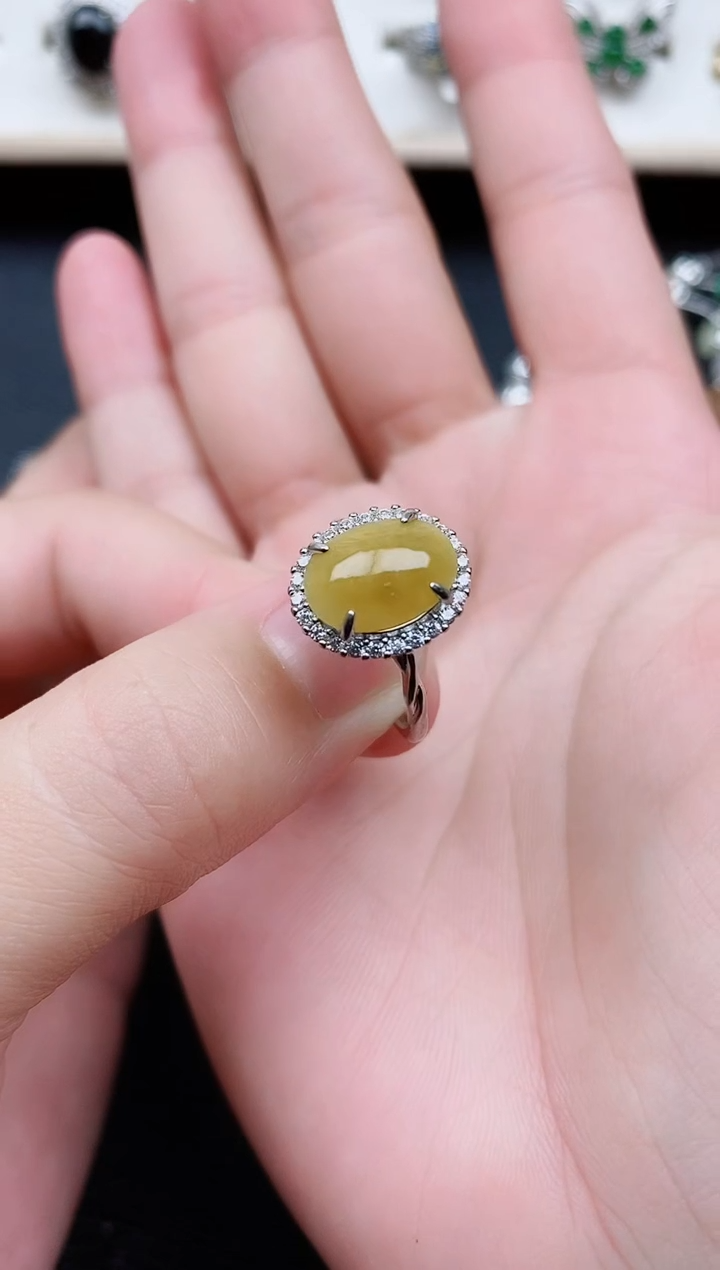 【闪购商品】翡翠戒指银S925镶嵌11111