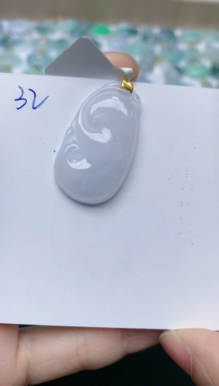 【闪购商品】翡翠颈饰18K金镶嵌天然翡翠A货    32