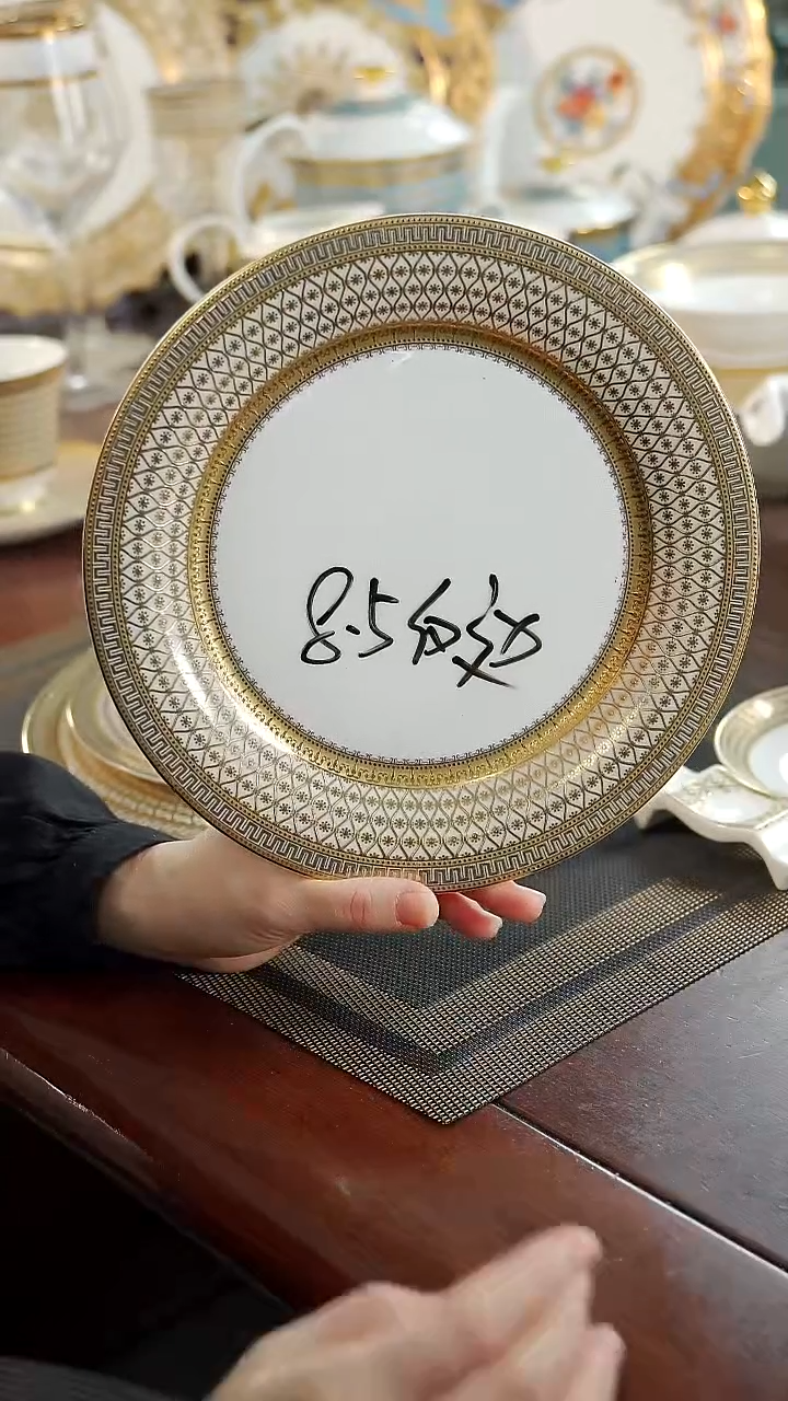 瓷片8.5英寸反边盘