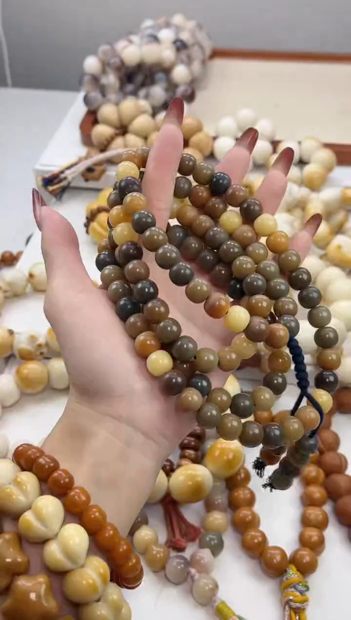 手串菩提根/象牙果r62干磨苹果10*11mm念珠瑕疵不补