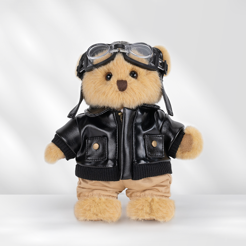 熊之家形象熊｜定制摩托车机车挂件泰迪熊飞行员公仔玩偶创意礼品
