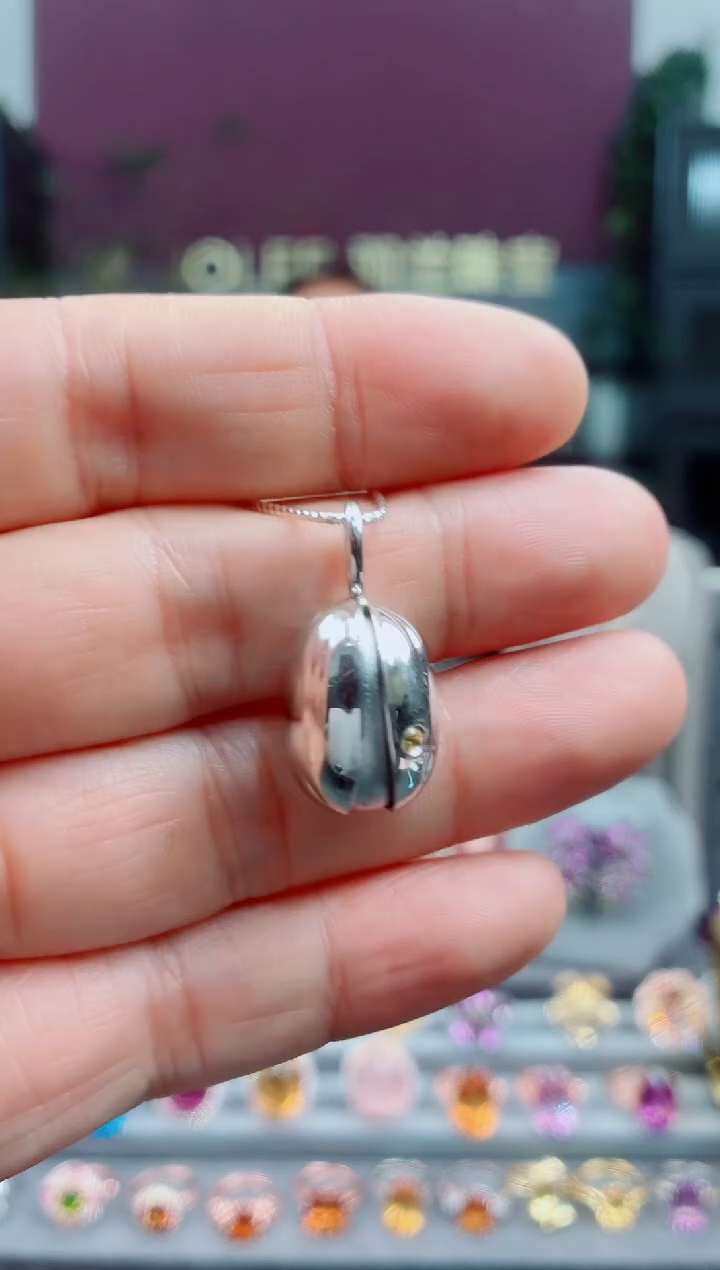 吊坠(不含链)银S925镶嵌水晶水晶吊坠 不含链