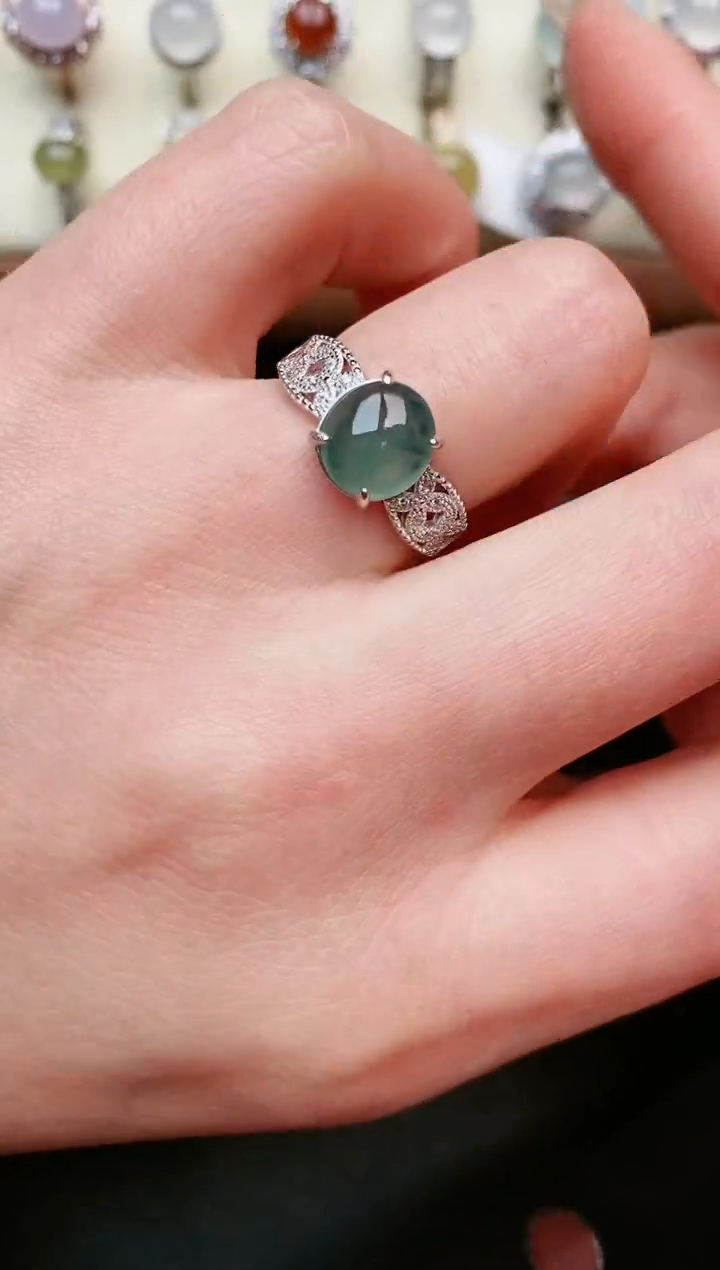 【闪购商品】翡翠戒指银S925镶嵌.....