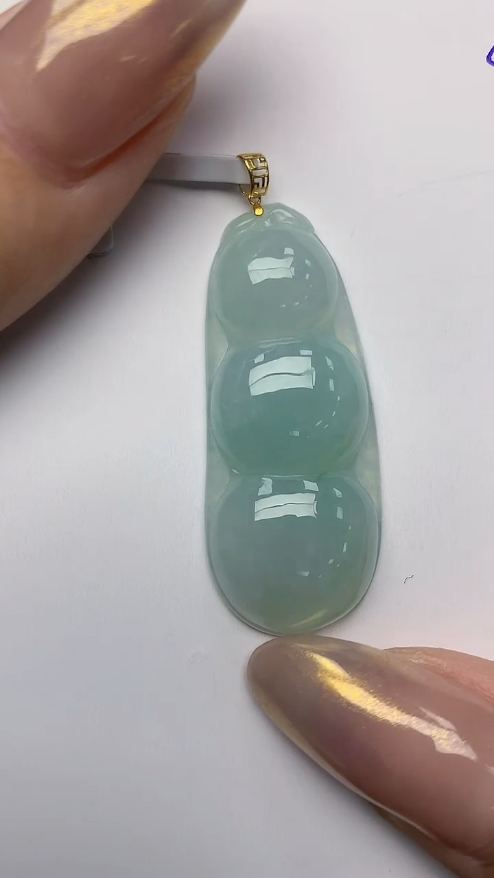 【闪购商品】翡翠颈饰18K金镶嵌 天然翡翠A货