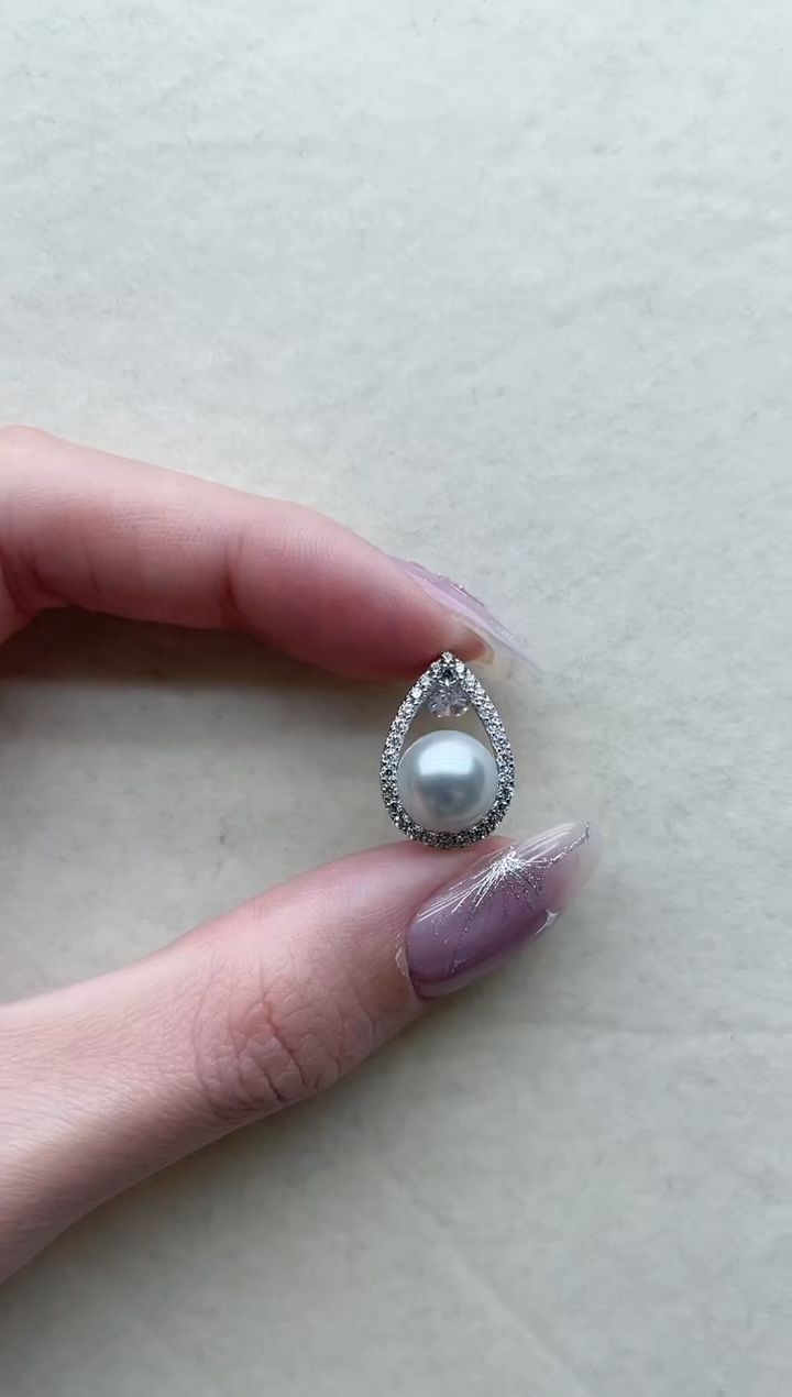 【闪购商品】海水珍珠吊坠银S925镶嵌Y100