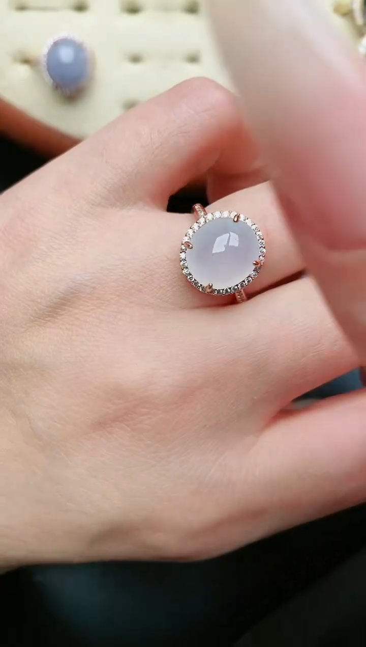 翡翠戒指银S925镶嵌.....