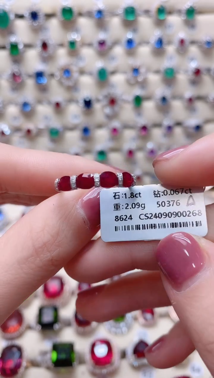 【闪购商品】红宝石18K金戒指18K金镶嵌1