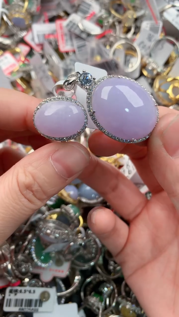 银S925镶嵌戒指翡翠222----4