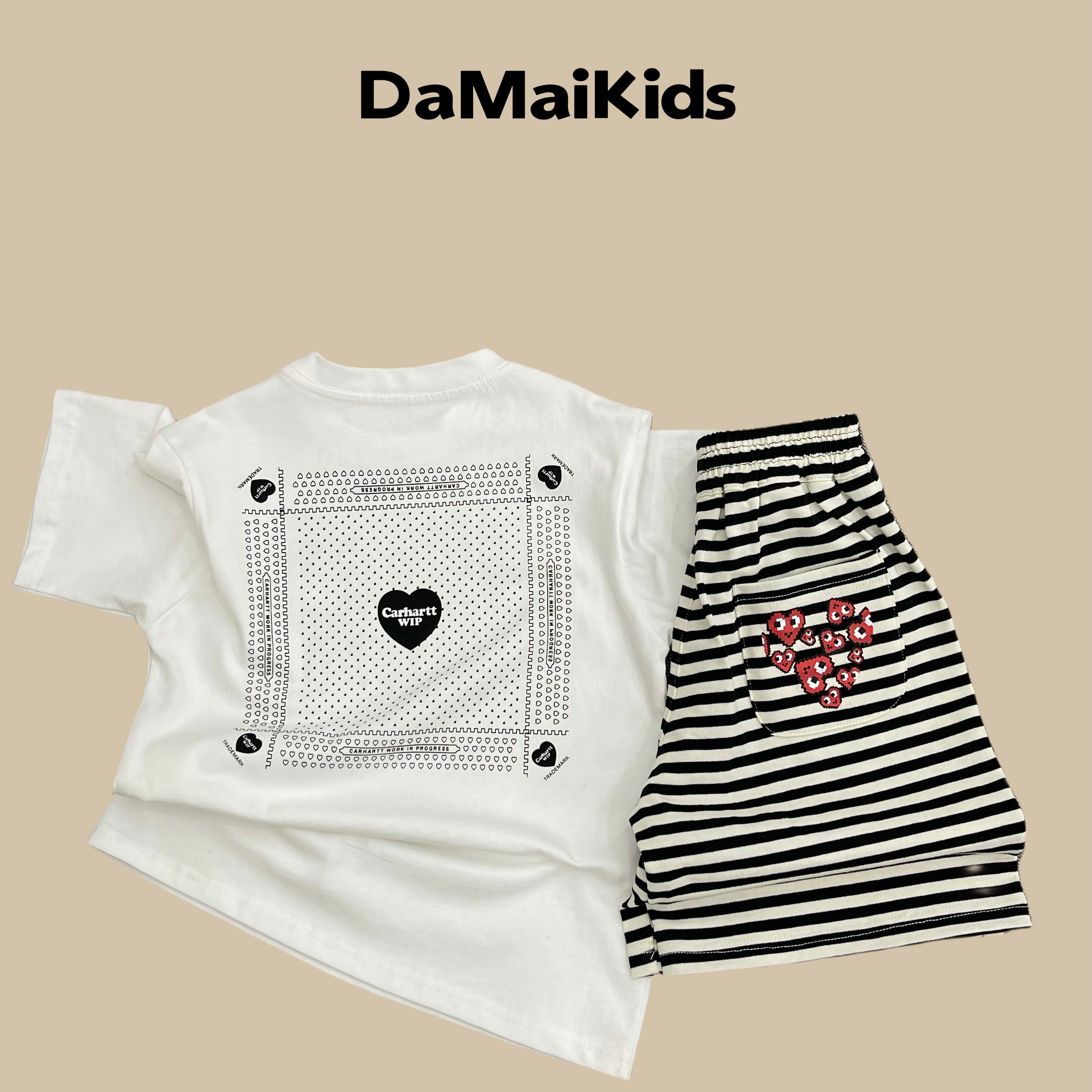 D-M经典圆领【不买不行】时尚设计师短袖棉T恤夏季百搭男女儿童T恤