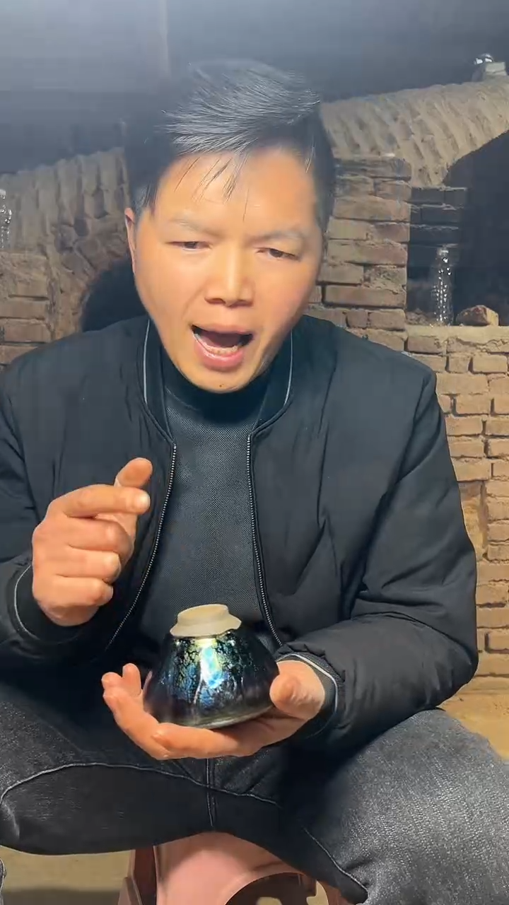 【闪购商品】茶盏名家谢贞生建盏（带证书礼盒）17