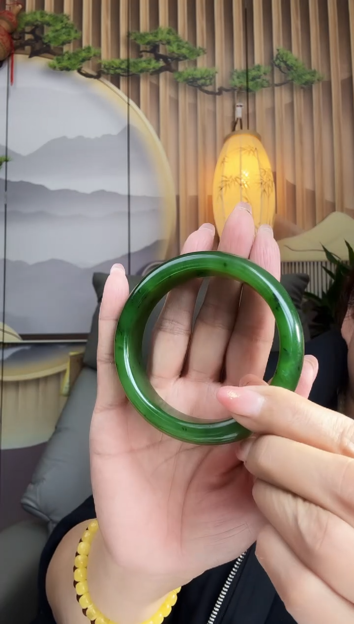 未镶嵌手镯和田玉俄罗斯碧玉红皮老料手镯60mm