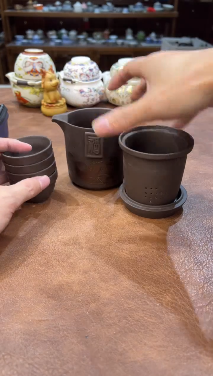 真的很便宜会开片的旅行茶具