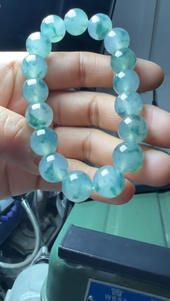 【闪购商品】翡翠手链未镶嵌缅甸翡翠A货卡12.2