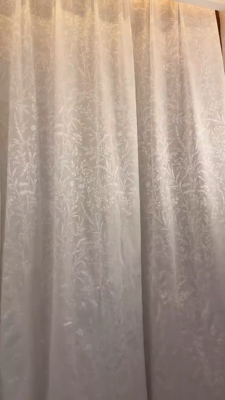 涤棉6米对开月影枝不带花边，成品高度2.7