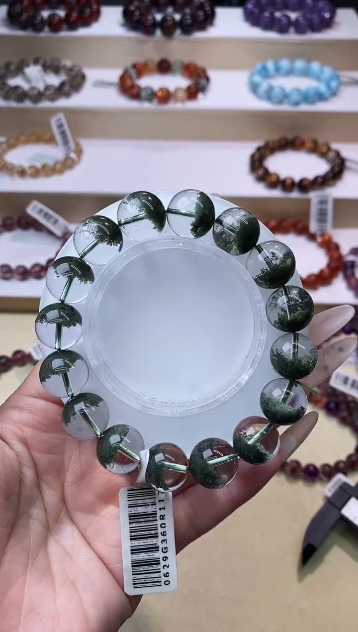 【闪购商品】水晶手链未镶嵌聚宝盆绿幽灵13m+