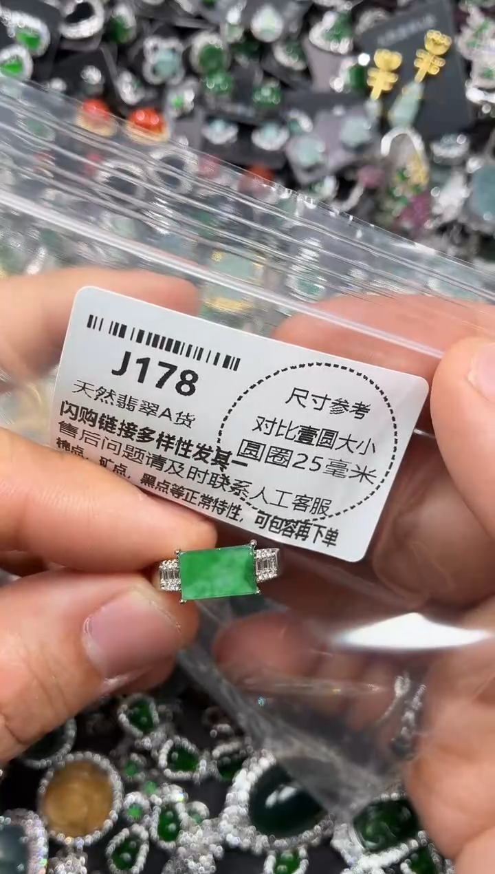 颈饰未镶嵌翡翠J178戒指