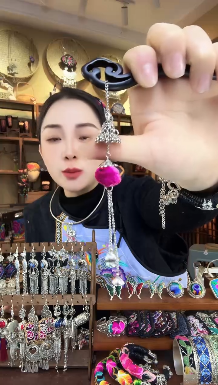 刺绣非遗刺绣民族风发簪