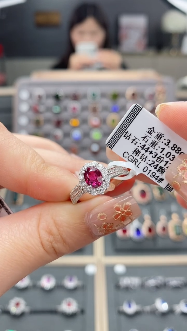 【闪购商品】红宝石戒指银S925镶嵌1.03    
