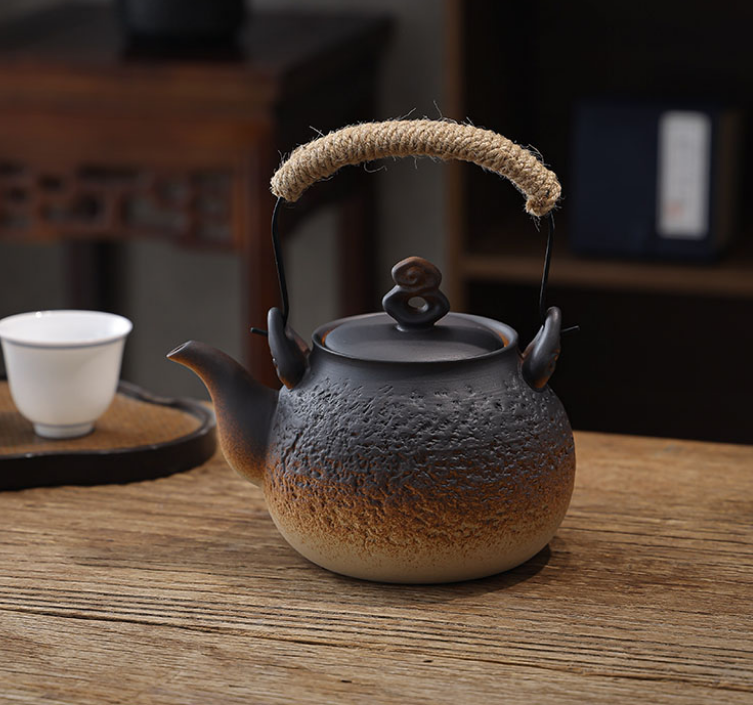 陶泥提梁煮茶壶陶壶电陶炉烧水壶大容量茶泡茶壶茶具