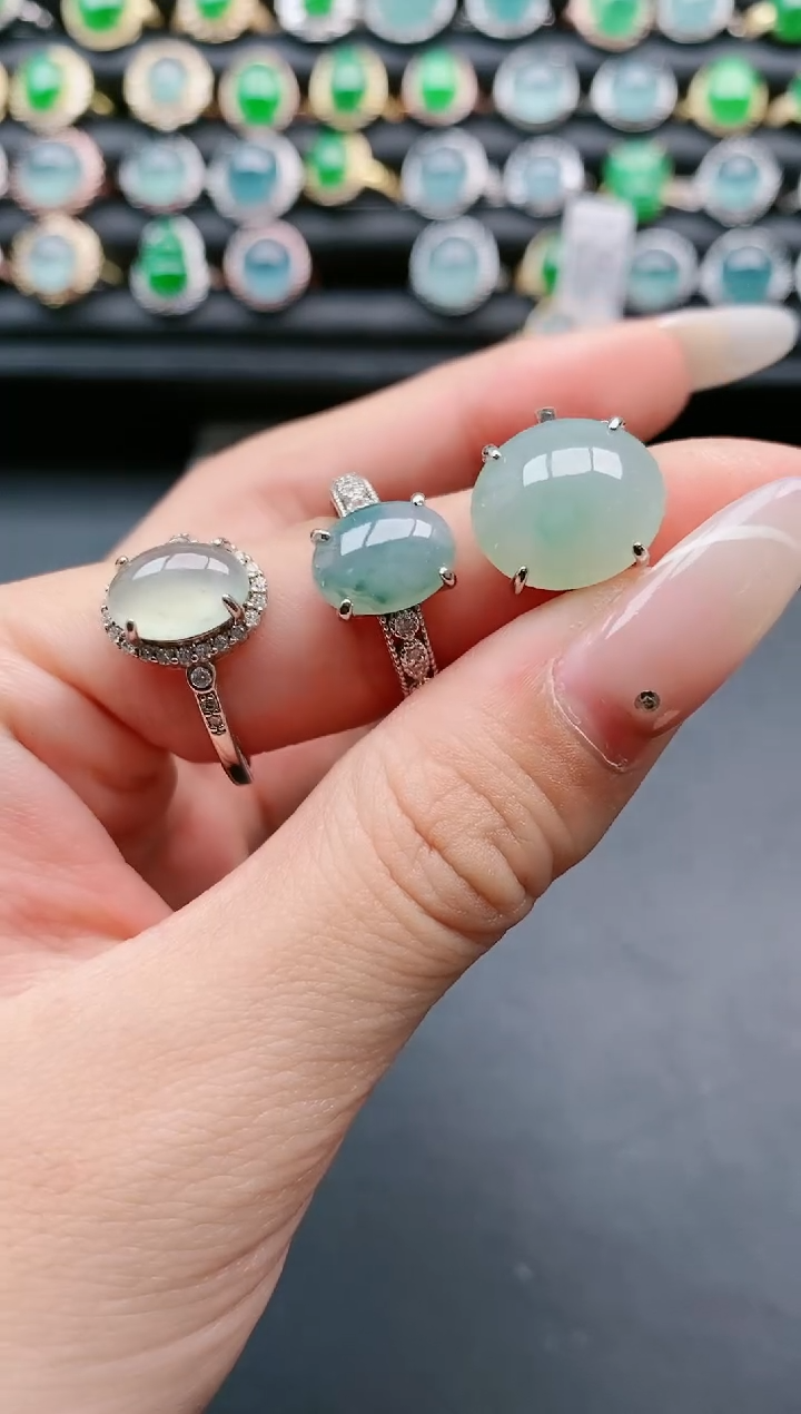 【闪购商品】翡翠戒指银S925镶嵌111111111111