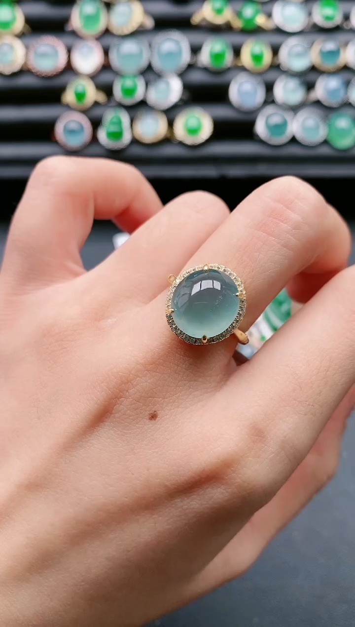 【闪购商品】翡翠戒指银S925镶嵌1111111