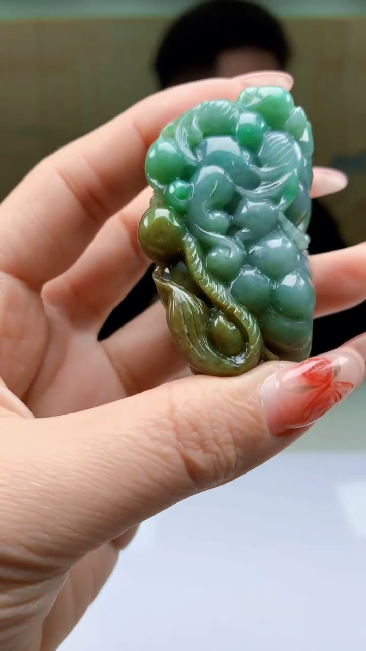 【闪购商品】定制翡翠未镶嵌4917ty-毛货挂件59