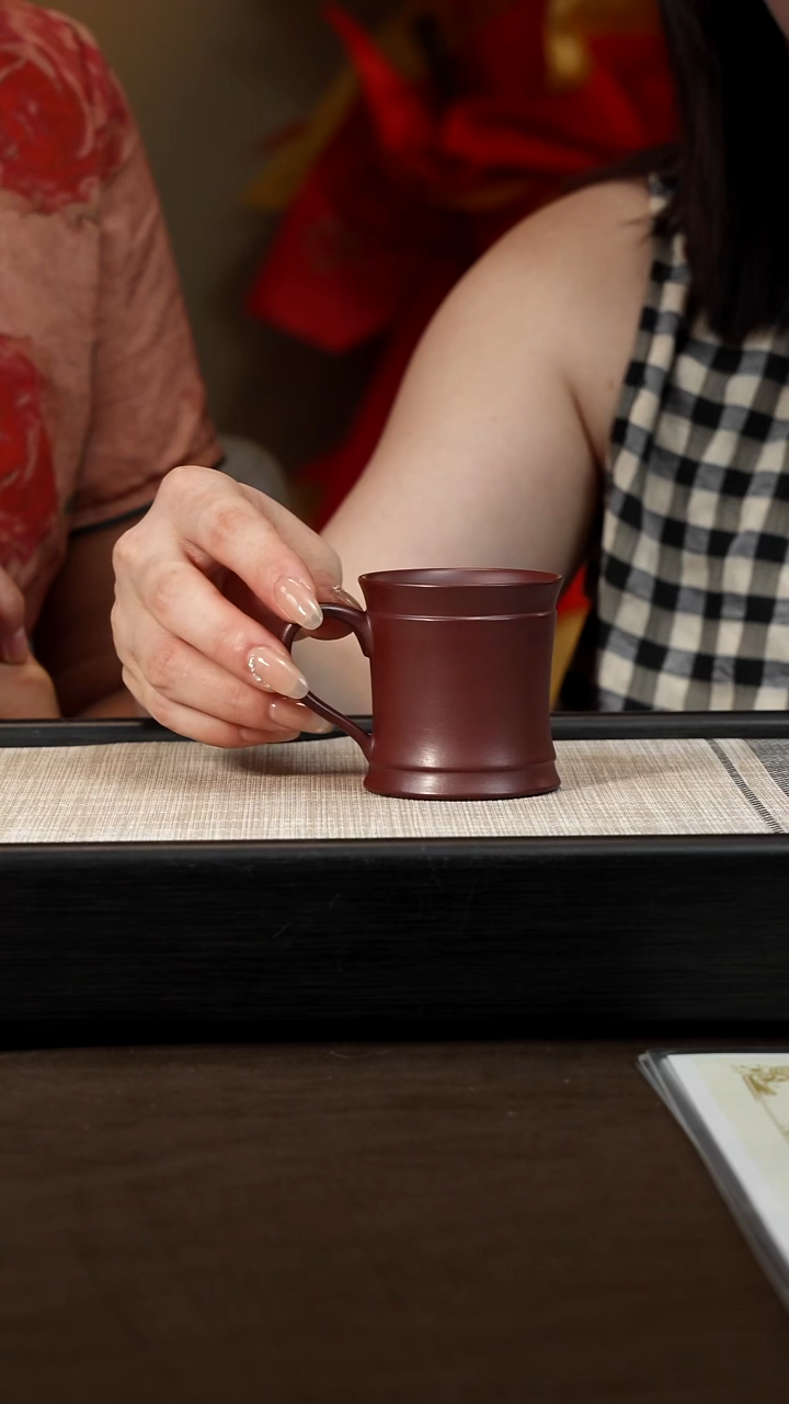 茶壶紫砂【P003】手把杯 