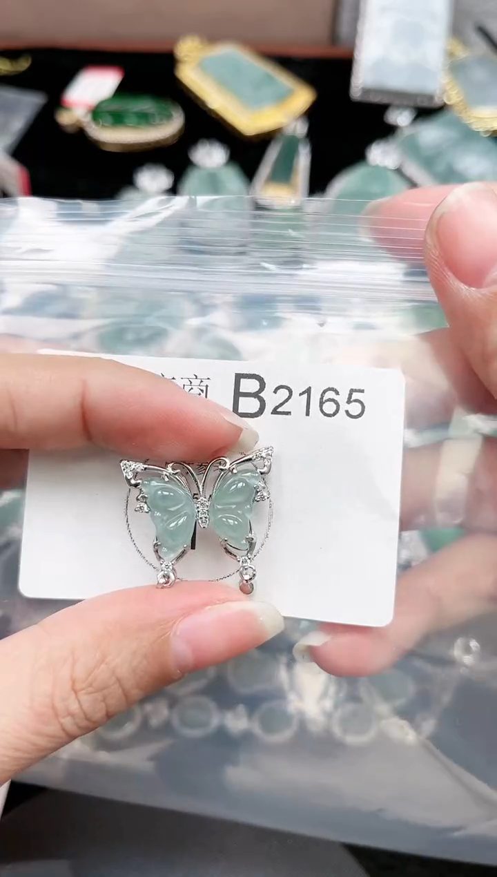 【闪购商品】翡翠颈饰未镶嵌赠皮绳2156