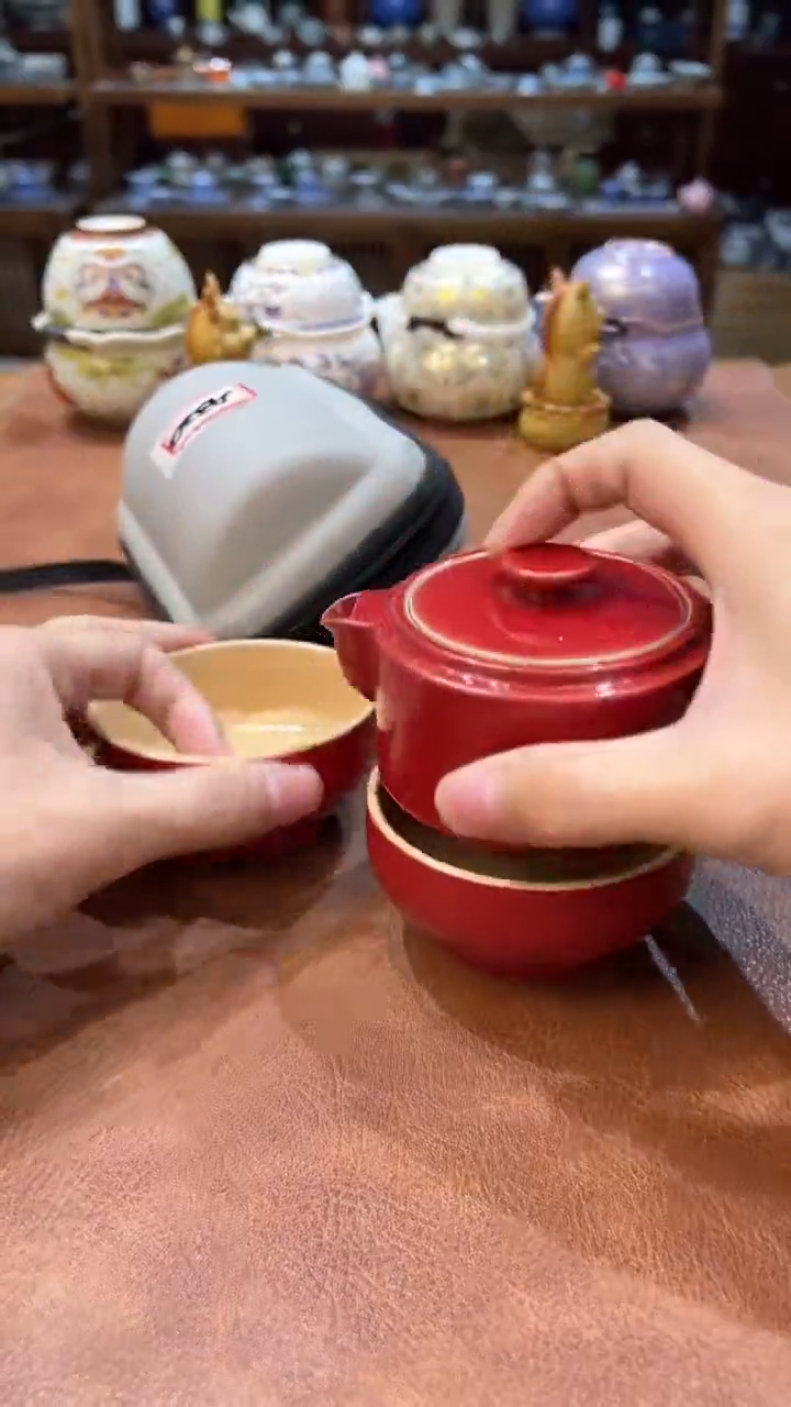 真的很便宜会开片的旅行茶具