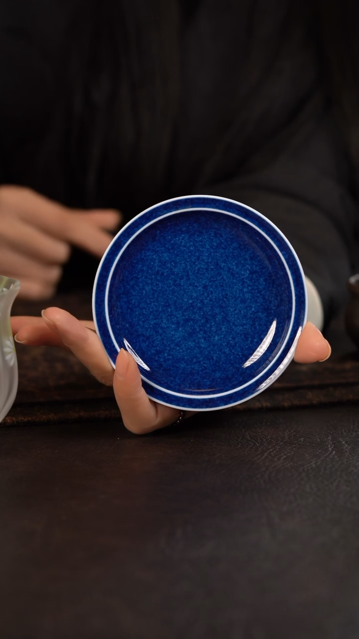 【闪购商品】杯初蓝舍洒蓝纯色小杯垫