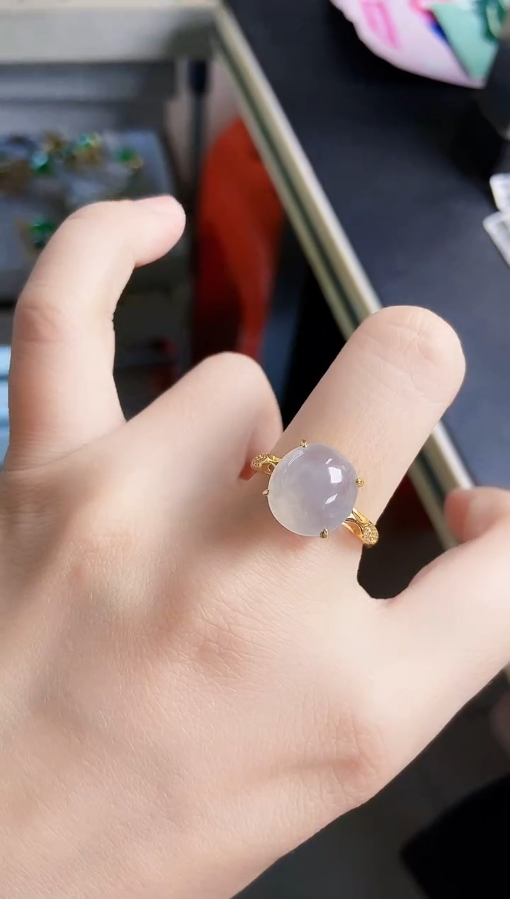 【闪购商品】翡翠戒指银S925镶嵌656544