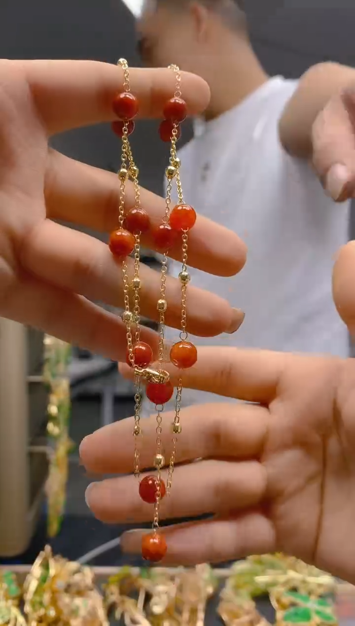 【闪购商品】翡翠耳饰合金211翡翠锁骨链