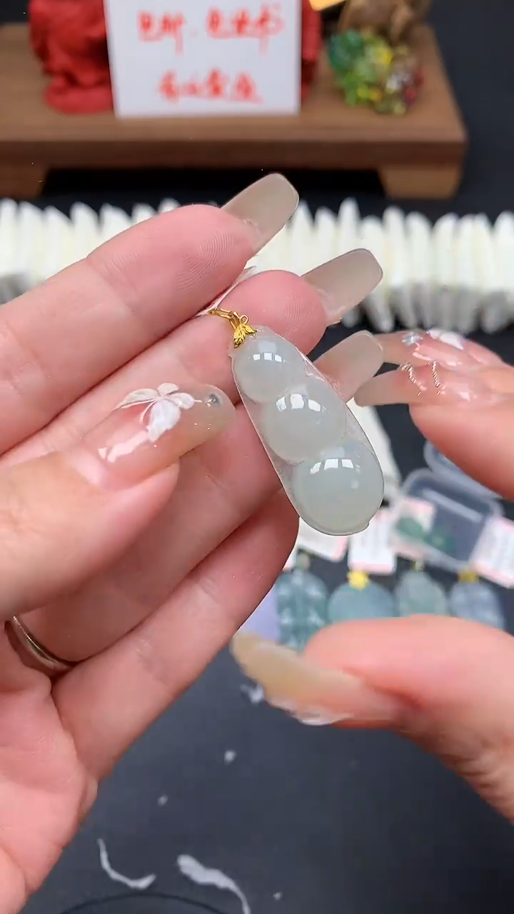 【闪购商品】翡翠吊坠(不含链)18K金镶嵌MS154794