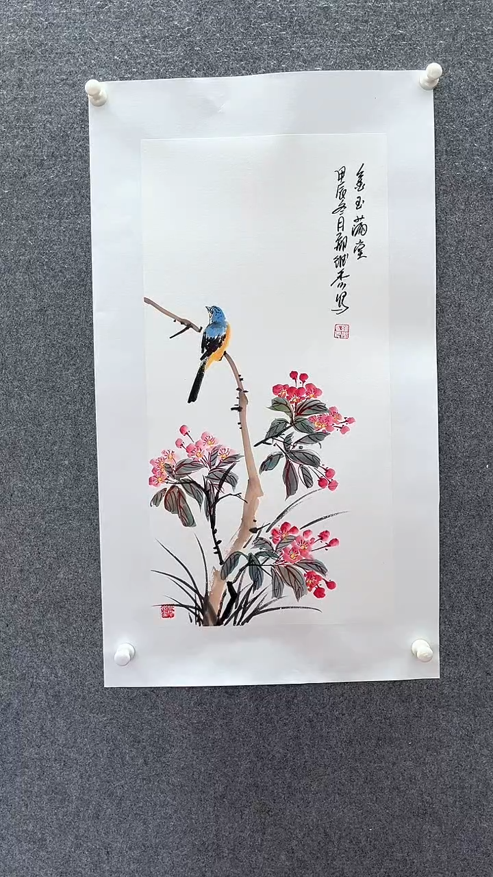 【闪购商品】国画小写意花鸟、托底