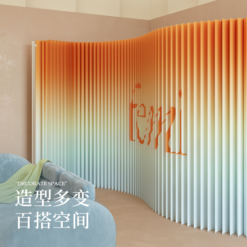 十八纸屏风隔断假墙中式玄关客厅办公室印刷颜色图案可定制彩印