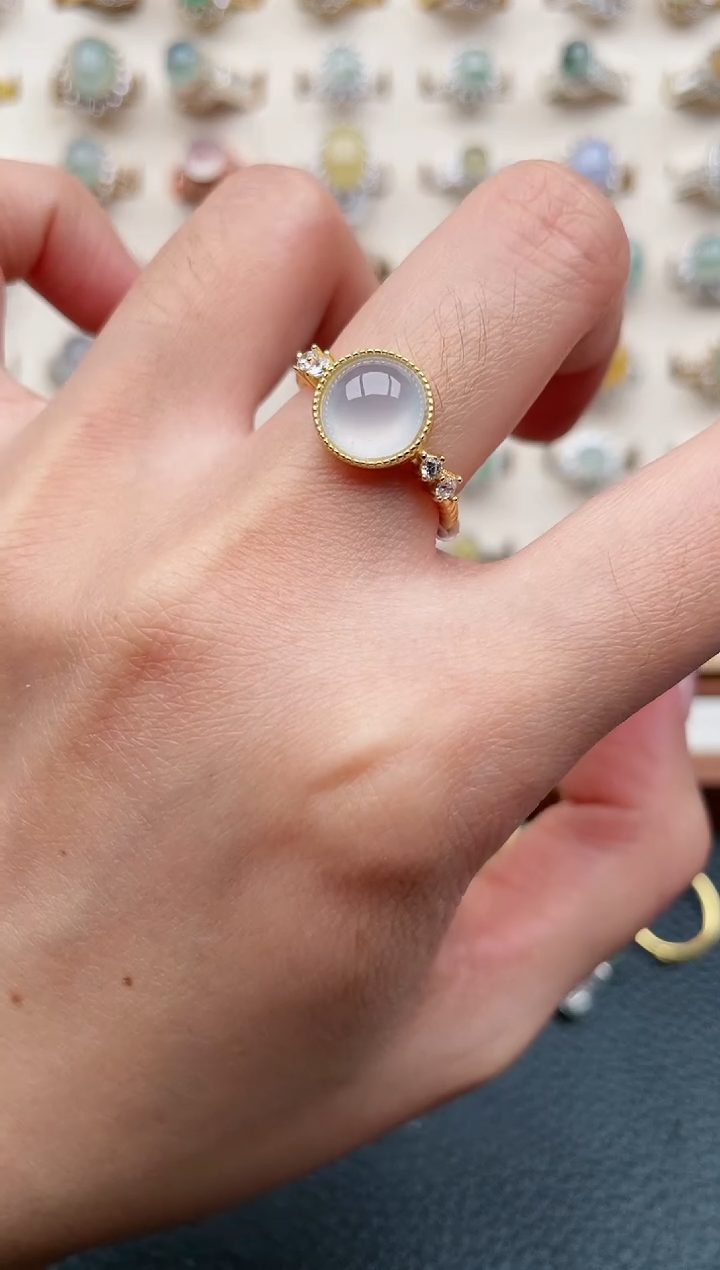 【闪购商品】翡翠戒指银S925镶嵌1111