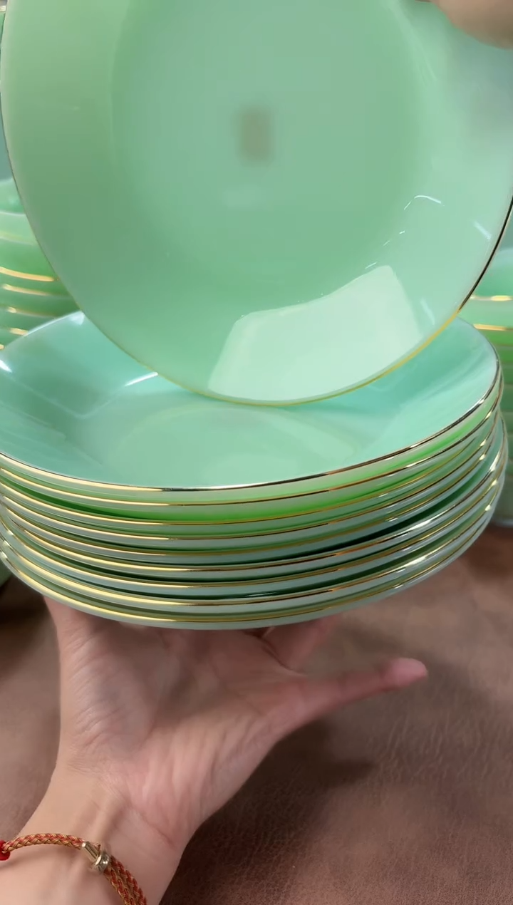 玉瓷8英寸深盘10个