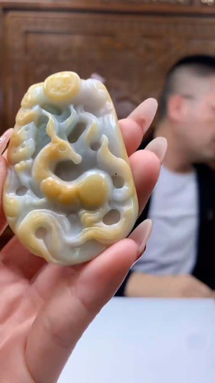 【闪购商品】定制翡翠未镶嵌1072ry-毛货挂件17