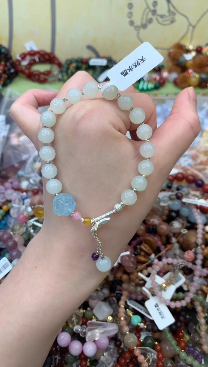 银S925镶嵌和田玉手饰246