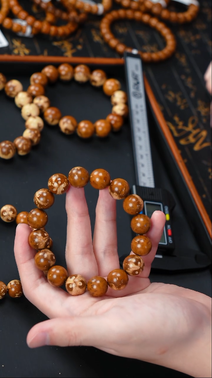 紫金鼠手串熊猫光珠14